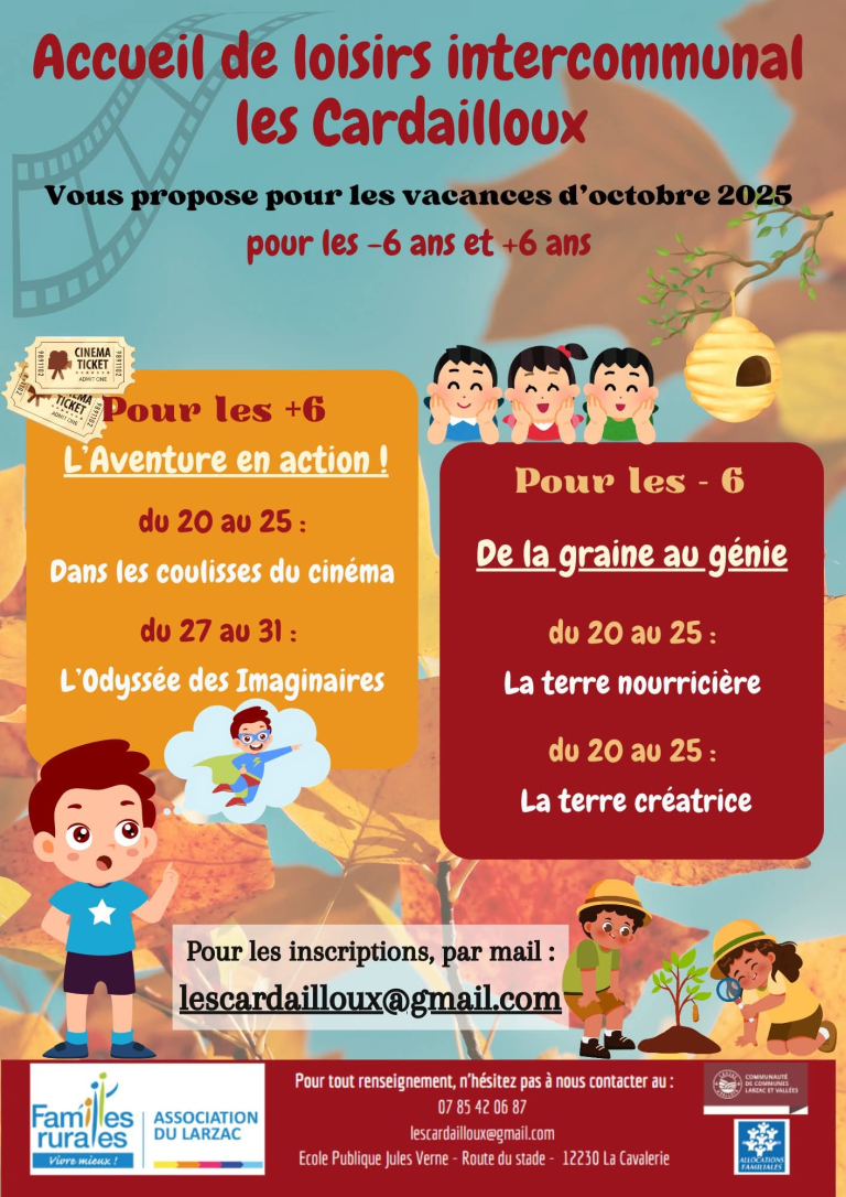 Accueil de loisirs Les Cardailloux octobre 2025
